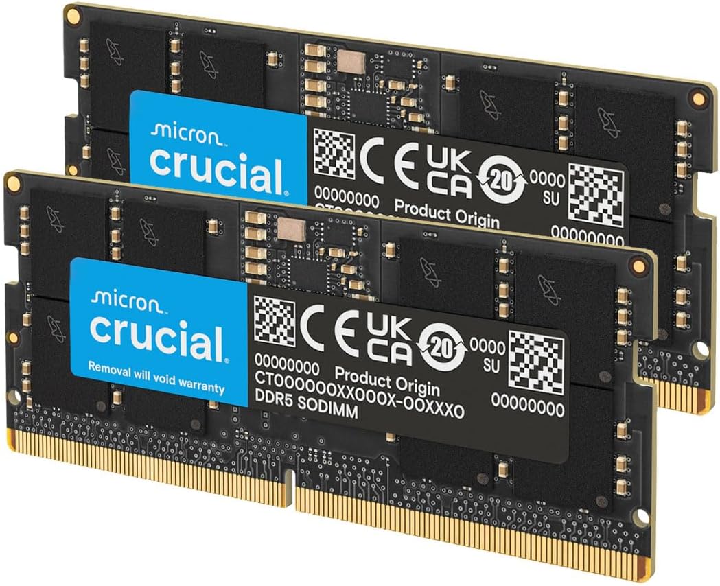 Kit RAM DDR5 32Go Crucial 5600MHz SODIMM Notebook