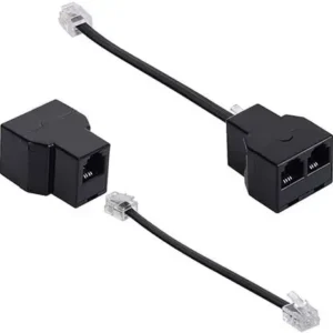 Lot 2 adaptateurs RJ11/RJ45 Shonco téléphone fax